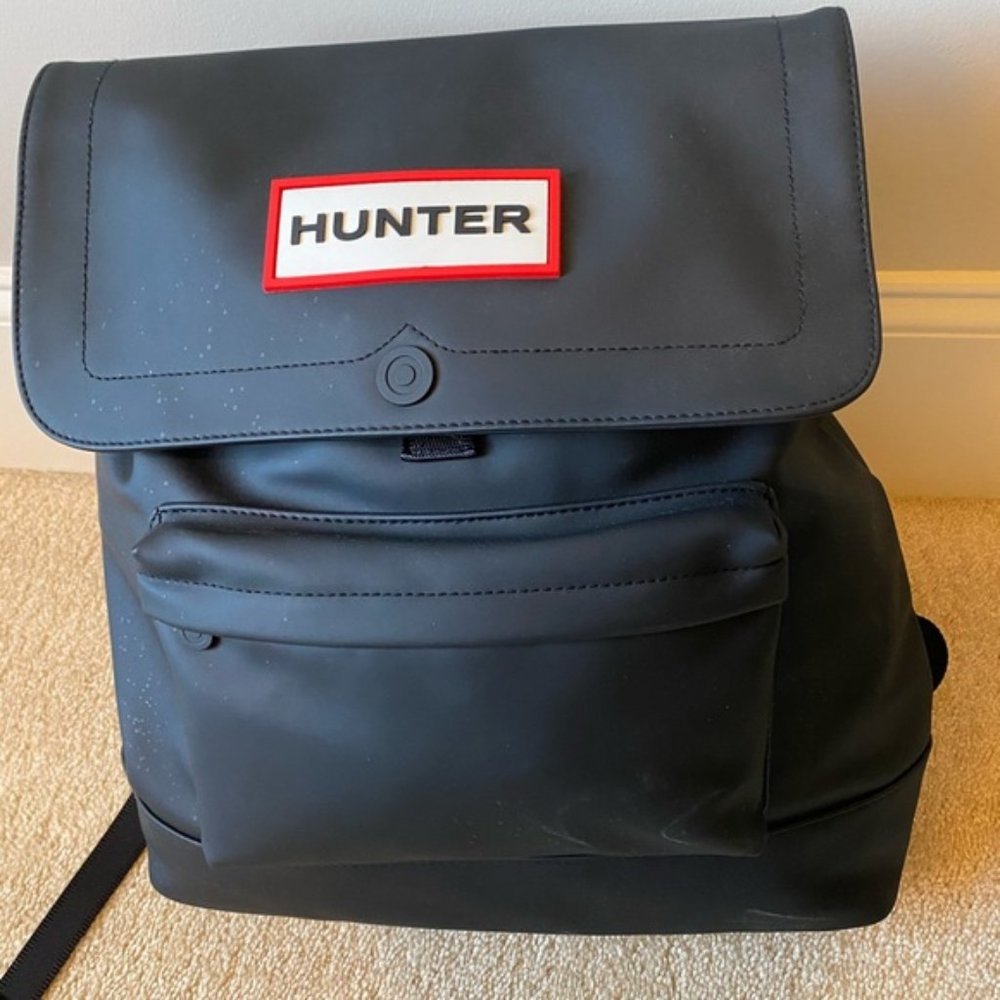 Hunter Rubber Backpack Black NWT